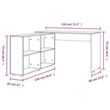 Corner Desk Smoked Oak Engineered Wood 342662