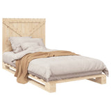 Bed Frame Natural Pine Solid pine wood Single Durable Bed Frame 3281569