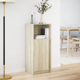Sideboard with LED Sonoma Oak 42.5x34x100 cm Engineered Wood 852154