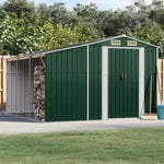 Garden Shed Green 277x279x179 cm Galvanised Steel 3188287