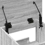 Lectern with Wheels & Drawer Grey Sonoma 55x55x107 cm Engineered Wood 848029