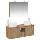 Bathroom Cabinet Set 4 pcs Artisan Oak Engineered Wood 3406542