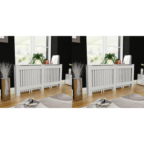 Radiator Covers 2 pcs White MDF 172 cm 276005