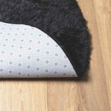 Shaggy Rug High Pile NAVARRA Black 200x200 cm Polyester 4102918