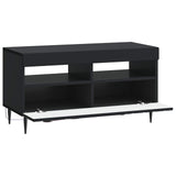 LED TV Cabinet Black Engineered Wood 896556