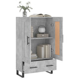 Highboard Concrete Grey 69.5x31x115 cm Engineered Wood 830352