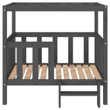 Dog Bed Grey 105.5 x 83.5 x 100 cm Solid Wood Pine 822389