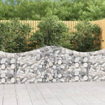 Arched Gabion Basket 200x30x80/100 cm Galvanised Iron 153384