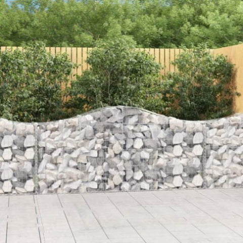 Arched Gabion Basket 200x30x80/100 cm Galvanised Iron 153384