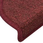 Stair Mats 15 pcs 56x17x3 cm Bordeaux Half Round 322372