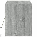 TV Wall Cabinet with LED Lights Grey Sonoma 100x31x35 cm 852367