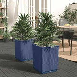 Planters 2 pcs Blue Grey 30x30x37 cm Polypropylene 364180