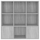 Book Cabinet Grey Sonoma 98x30x98 cm 815448
