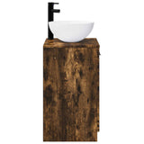 Bathroom Furniture Set Smoked Oak Engineered Wood 3404209