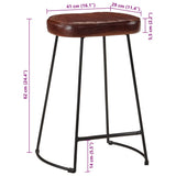Bar Stools 2 pcs Dark Brown 41x29x62 cm 358924