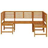 Garden Bench Set 3 pcs Brown Solid acacia wood 3328691