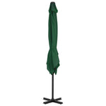 ZNTS Cantilever Garden Parasol with Aluminium Pole Green 250x250 cm 44617