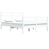 Bed Frame without Mattress White Solid Wood Pine 140x200 cm 3105007