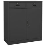 Office Cabinet with Planter Box Anthracite 90x40x125 cm Steel 3095271
