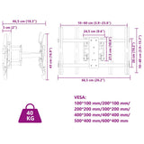 TV Wall Mount for 37-80 Inch Screen Max VESA 600x400 mm 40kg 379573