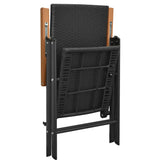 Dining Set Black, Brown PE rattan, WPC, aluminium Small 3060082