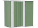 5ft x 3ft Metal Garden Storage Shed, Outdoor Tool Shed with Sloped Roof, Lockable Door for Tools, T3398P318583