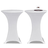Standing Table Cover 80 cm White Stretch 4 pcs 279070