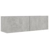 ZNTS 4 Piece TV Cabinet Set Concrete Grey Engineered Wood 3079131