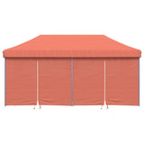 Foldable Party Tent Pop-Up with 4 Sidewalls Terracotta 4004957