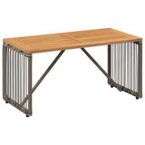 Outdoor Table Grey and Brown 80 x 40 x 40 cm Poly Rattan 42025165