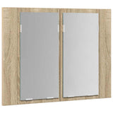 LED Mirror Cabinet Sonoma Oak Engineered Wood, Acrylic Medium 804959