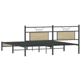 Bed Frame without Mattress Sonoma Oak 183x203 cm Engineered Wood 4106948