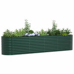 Garden Raised Bed Green 400 x 80 x 81 cm Steel 42008122