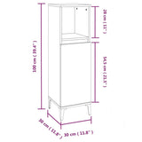 3 Piece Bathroom Cabinet Set White Engineered Wood 3185543