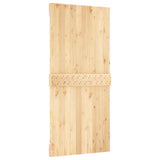 Sliding Door with Hardware Set 95x210 cm Solid Wood Pine 3203068