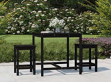 3 Piece Garden Bar Set Black Solid Wood Pine 3154729
