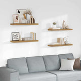 Wall Shelf 4 pcs Brown 80 x 23.5 x 3.8 cm Engineered Wood 42019952