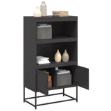Highboard Black 68.5x38.5x123.5 cm Steel 846500