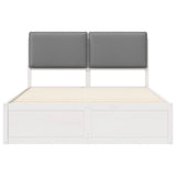Bed Frame with Upholstered Headboard Light Grey 150 x 200 cm 3398123