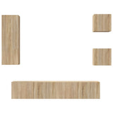 5 Piece TV Cabinet Set Sonoma Oak Engineered Wood 3114440