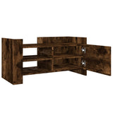 TV Cabinet Smoked Oak 80x35x40 cm Engineered Wood 848371