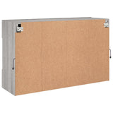 TV Wall Cabinet with LED Lights Grey Sonoma 98.5x30x60.5 cm 837111