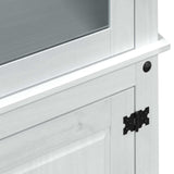 Display Cabinet White 103.5 x 42 x 180 cm Solid Pine Wood 42024945