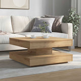 Coffee Table 360-Degree Rotatable Artisan Oak 70x70x34.5 cm 858487