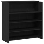 Reception Desk Black Oak 200x50x103.5 cm Engineered Wood 3324179