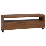 TV Cabinet 110 x 30 x 40 cm Natural Solid Teak Wood 42026902