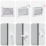 Basement Window "RISOR" 80x50 cm Tilt&Turn DIN Left White 4108352