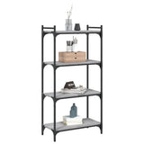 Bookcase 4-Tier Grey Sonoma 60x30x120 cm Engineered Wood 837655
