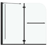 Bi-Folding Shower Enclosure ESG 120x68x130 cm Black 147190