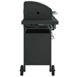 Gas BBQ Grill with 5 Burners Black Powder-coated Steel 3214253